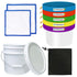 Rosineer 1 Gallon Bubble Hash Bags Set, 5 Mesh Sizes, 2 Pressing Screens, Canvas & Mesh / All Mesh and Bucket Options