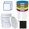 Rosineer 5 Gallon Bubble Hash Bags Set, 5 Mesh Sizes, 2 Pressing Screens, Canvas & Mesh / All Mesh and Bucket Options