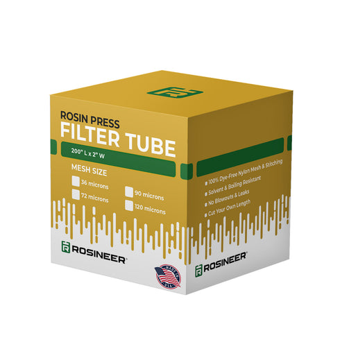 Rosineer Premium Rosin Filter Tube, 2"x200", Micron Mesh Options