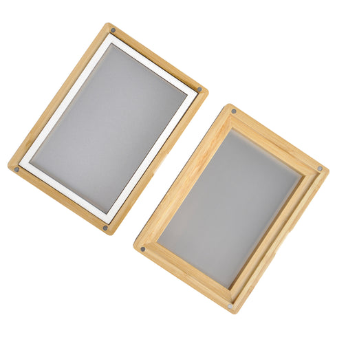 Rosineer Bamboo Pollen Sifter Box Set, 5" x 7", 75, 175, 275 Microns