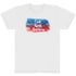 Unisex White T-Shirt with God Bless America, 100% Cotton, Small - XX-Large Sizes Options