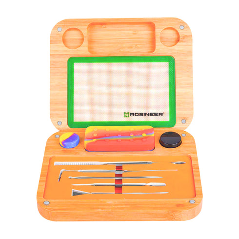 Rosineer Bamboo Wax Organizer Tool Kit