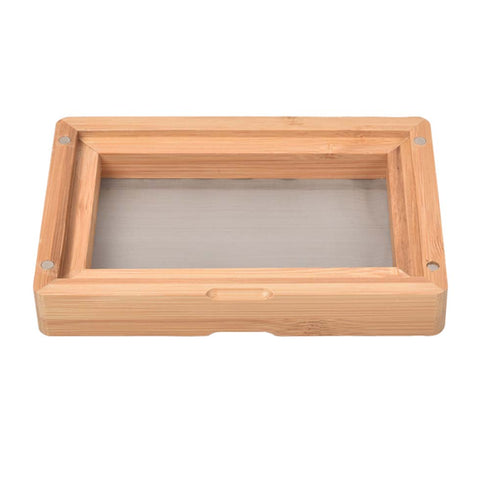 Rosineer Bamboo Pollen Sifter, 75 Micron Stainless Steel Mesh