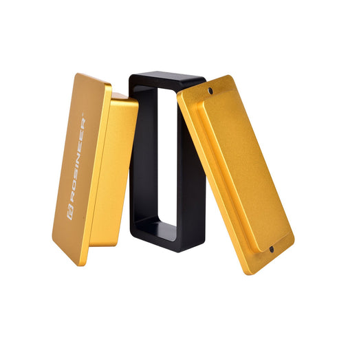 Rosineer 2" x 4" Rectangular Pre-Press Mold, Anodized Aluminum
